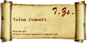 Tolna Zsanett névjegykártya